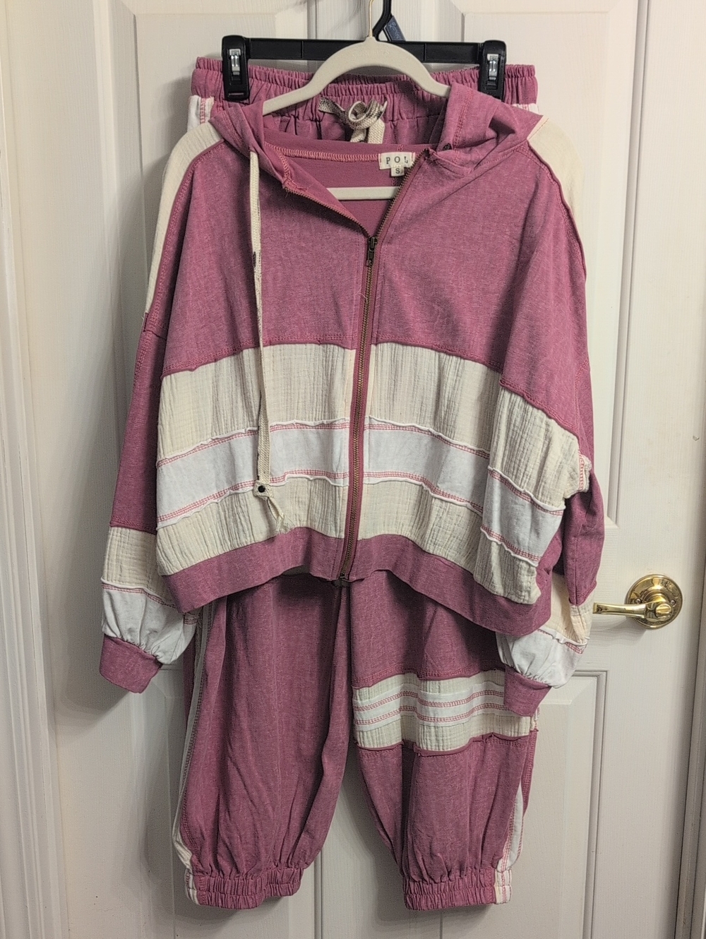 POL Pink Hooded Zip Jacket & Joggers Set